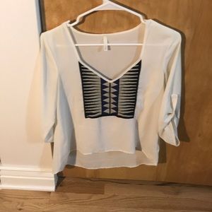 Sage 3/4 length sleeve Top